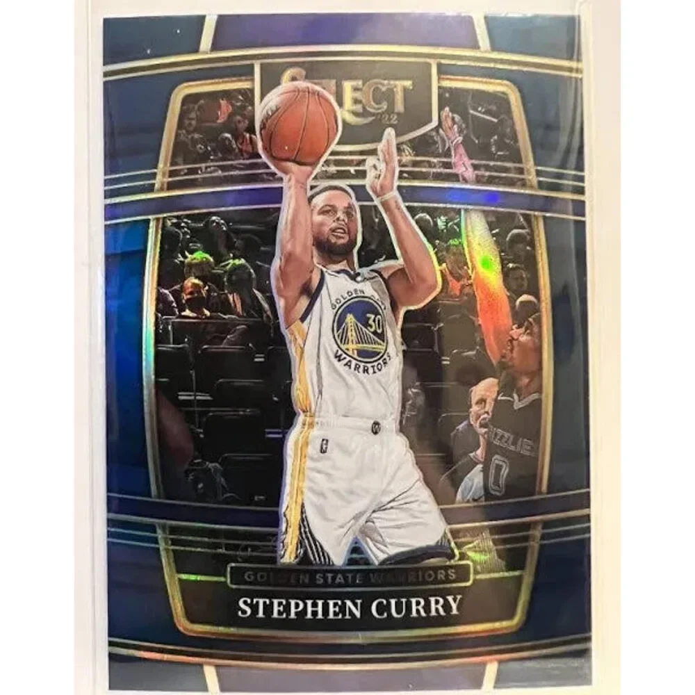 2021-22 Panini Select Stephen Curry Blue Prizm #94 Golden State Warriors